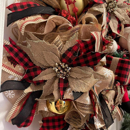 Traditional Christmas Santa Wreath